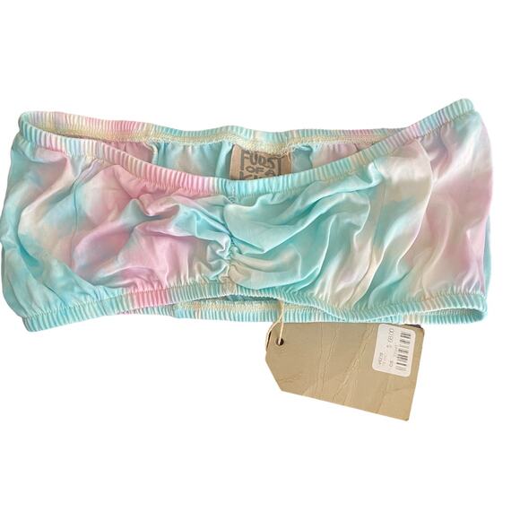LF Furst of a Kind Tie Dye Bandeau Strapless Bralette Women's One Size OS NWT - Picture 1 of 4